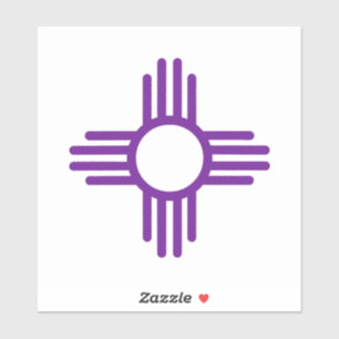 Sticker Nouveau Soleil Zia du Mexique Violet