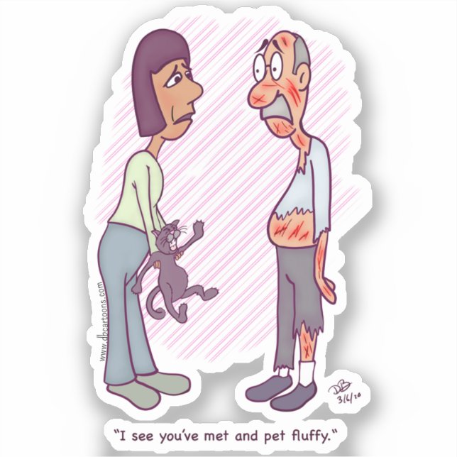 Sticker Nouvelle coupe personnalisée du Carré pour animaux (Recto)