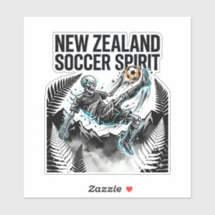 Sticker Nouvelle-Zélande Esprit de Football Squelette Bute