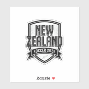 Sticker Nouvelle-Zélande Soccer 2026 Soccer Bold Typograph