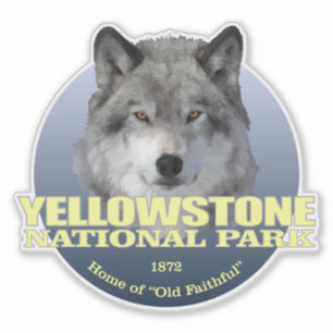 Sticker NP de Yellowstone (Loup)2 TNO