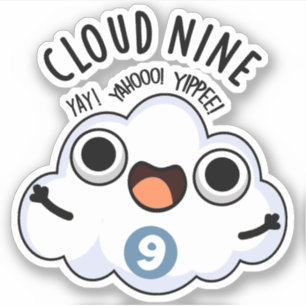 Sticker Nuage Neuf Funky Météo Pun
