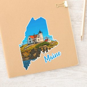 Sticker Nubble Lighthouse Maine Nautique