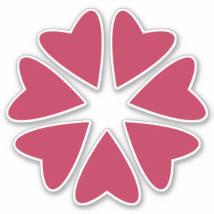 Sticker Nucléaire - magenta rouge - images coupées sur mes