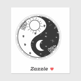 Sticker Nuit et jour yin et yang