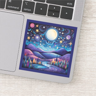 Sticker Nuit lunaire Big Moon Paysage