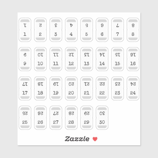 Sticker Number Index Dividers Numeric Side Tabs Foldable (Feuille)