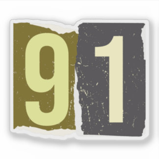 Sticker Number Magazine Ransom 91