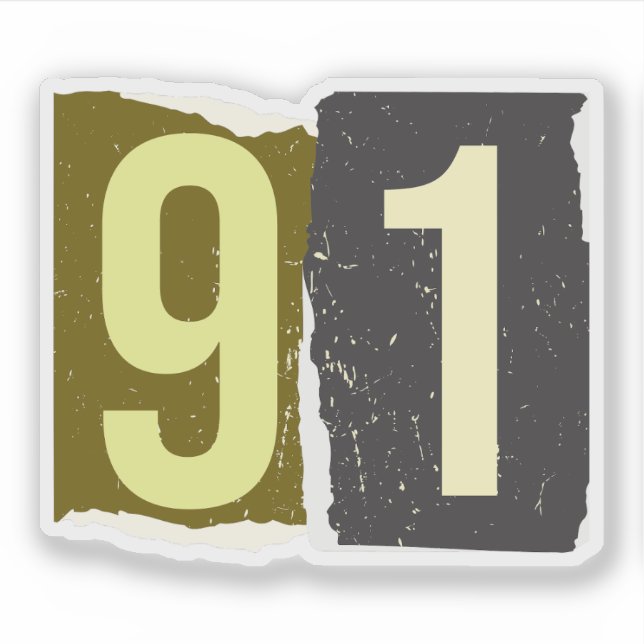 Sticker Number Magazine Ransom 91 (Devant)