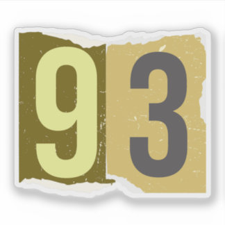 Sticker Number Magazine Ransom 93