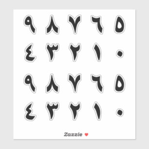 Sticker Numéro arabe noir