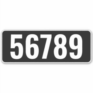 Sticker Numéro de maison de boîte aux lettres moderne modè
