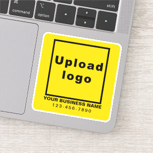 Sticker Numéro de téléphone d'affaires sur le Carré jaune