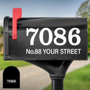 Sticker Numéro et adresse de boîte aux lettres personnalis