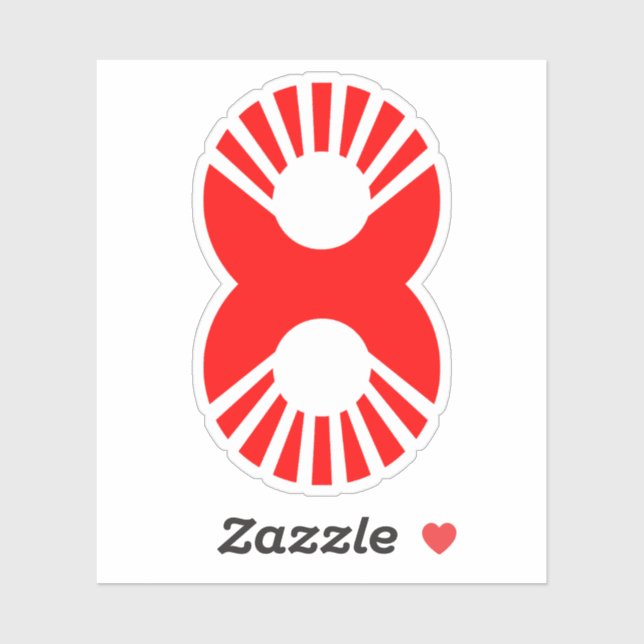 Sticker Numéro rouge 8 (Feuille)