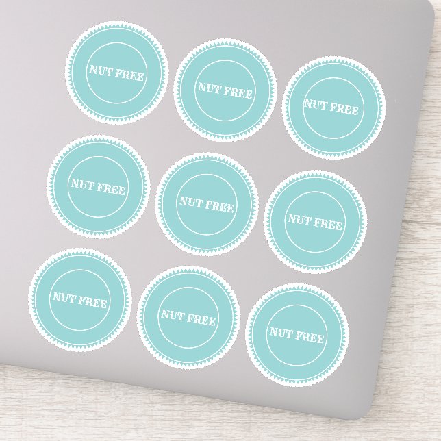 Sticker Nut Free Allergy Safe Culinaire (Détail)