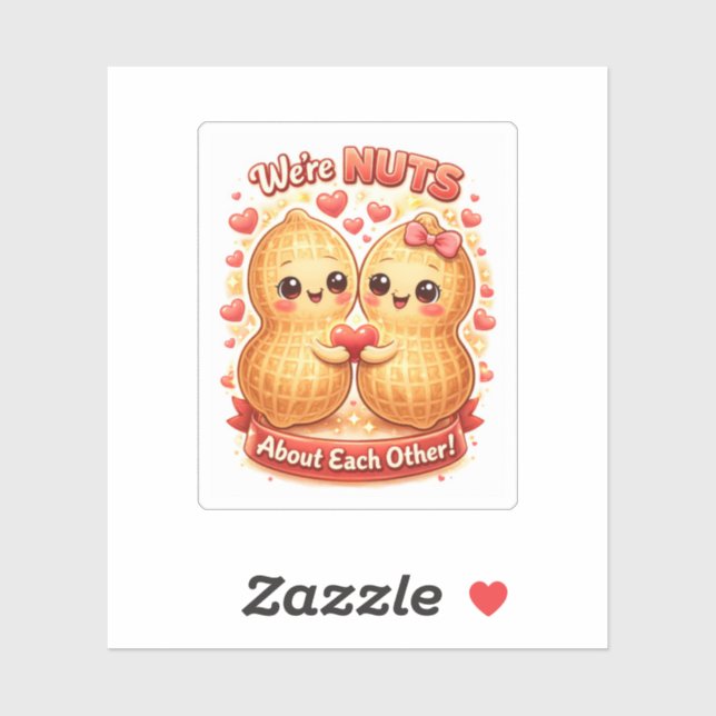 Sticker Nuts Valentine's Day (Feuille)