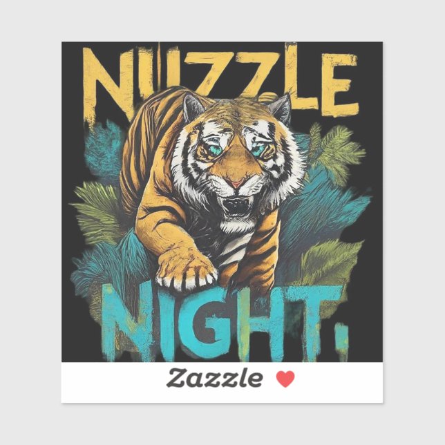 Sticker Nuzzle Night (Feuille)
