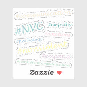 Sticker #NVC Ensemble de Hashtags de Communication Non Vio