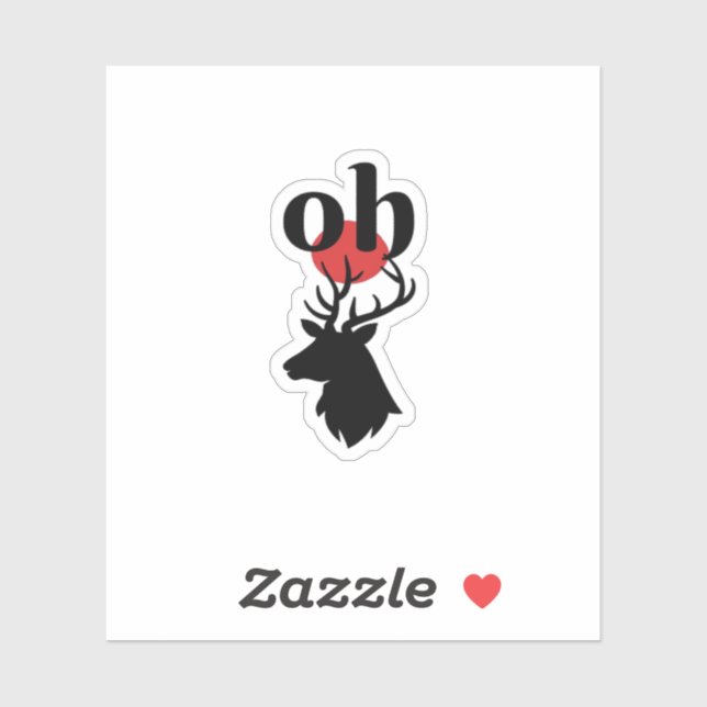 Sticker O Dear O Dear Red Artistic Expression  (Feuille)