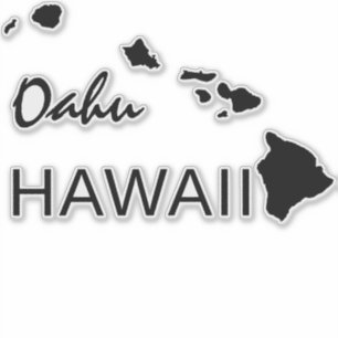 STICKER OAHU - ÎLES HAWAII
