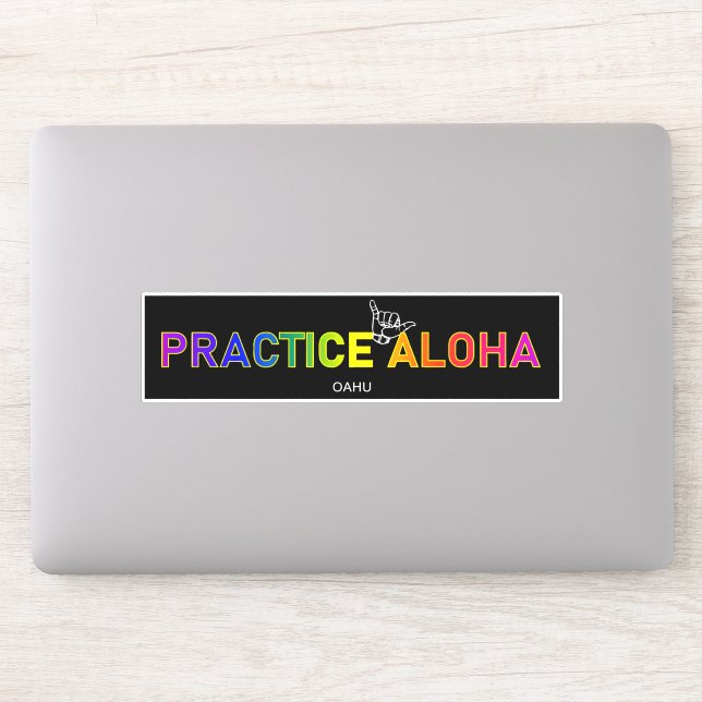 Sticker Oahu - Pratiquer Aloha Shaka (Hang Loin) (Ordinateur)