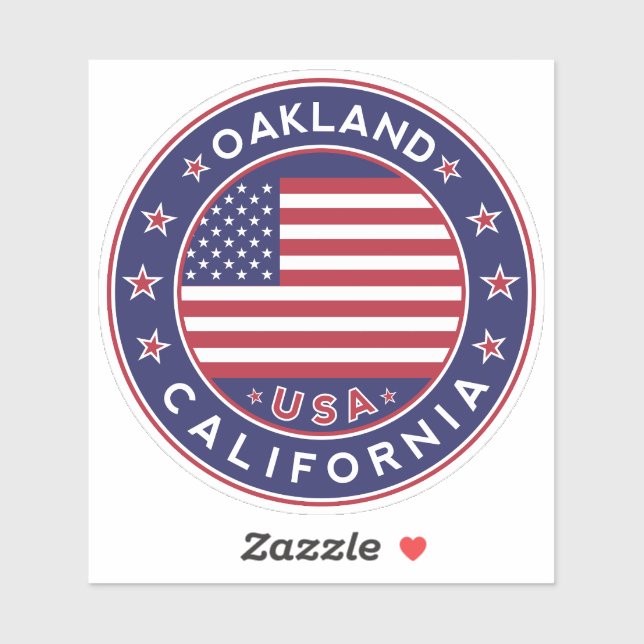 Sticker Oakland California, Oakland (Feuille)