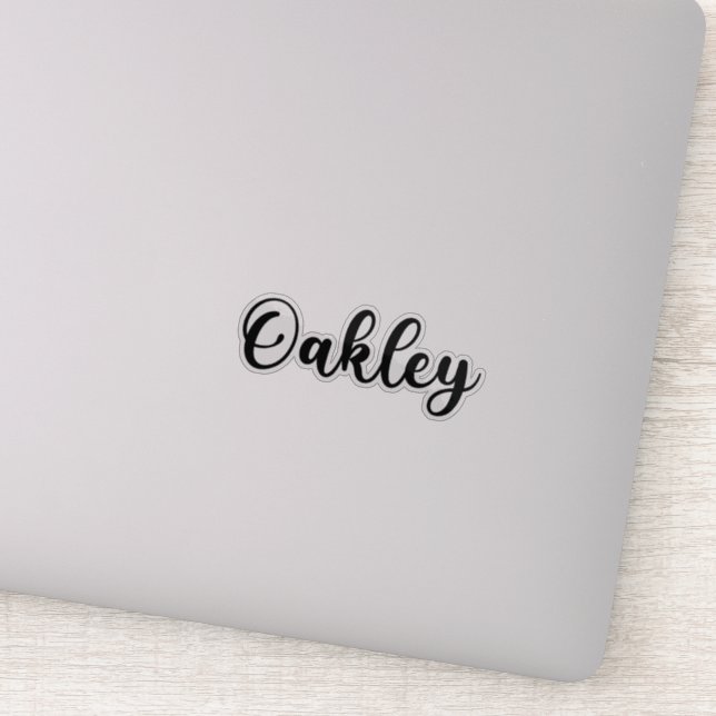 Sticker Oakley Name - Calligraphie manuscrite (Détail)