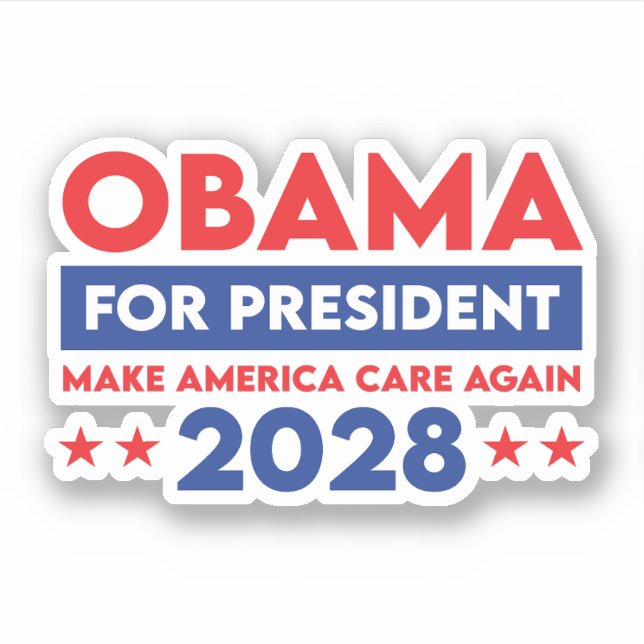 Sticker Obama pour le président 2028 redonne aux Etats-Uni (Devant)
