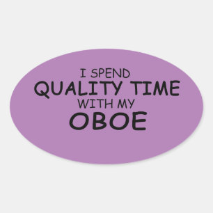 Sticker Oboe Oval Temps Qualité