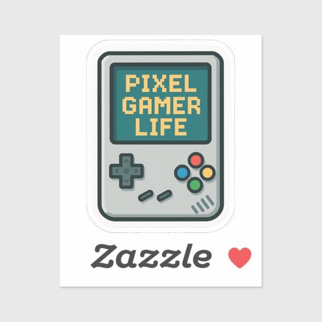 Sticker Obtenez votre Retro Pixel Gamer Life - Parfait Vin (Feuille)