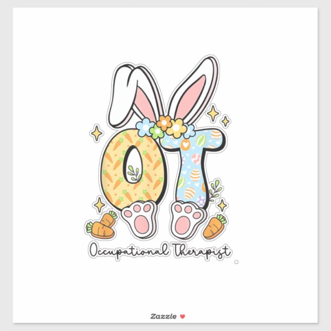 Sticker Occupational Therapy Easter Bunny OT OTA Spring Ot (Feuille)