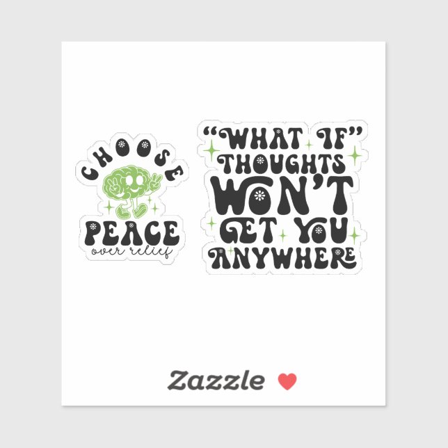 Sticker OCD Awareness Choose Peace Over Relief (Feuille)