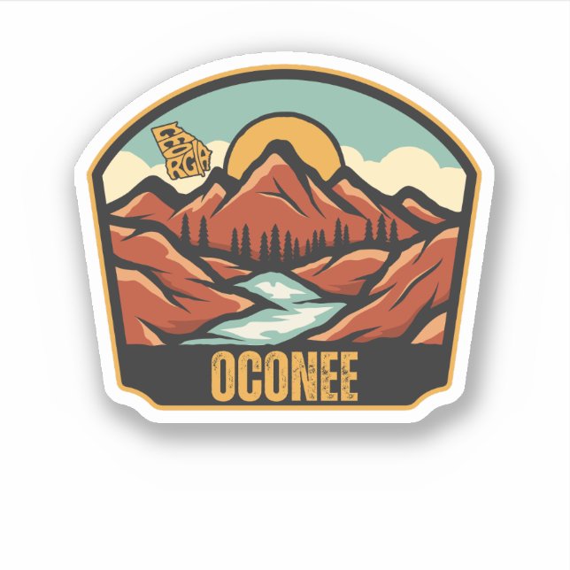 Sticker Oconee, Géorgie (Devant)