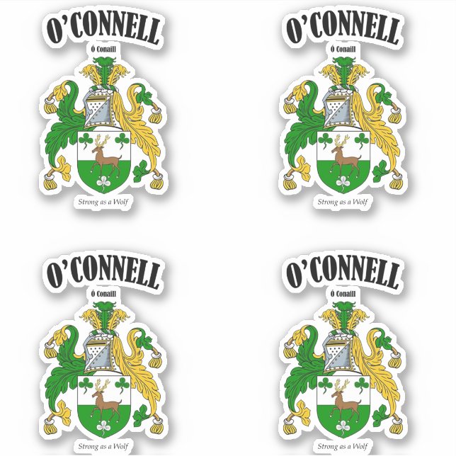 Sticker O'Connell Crest Traduction et signification irland (Devant)