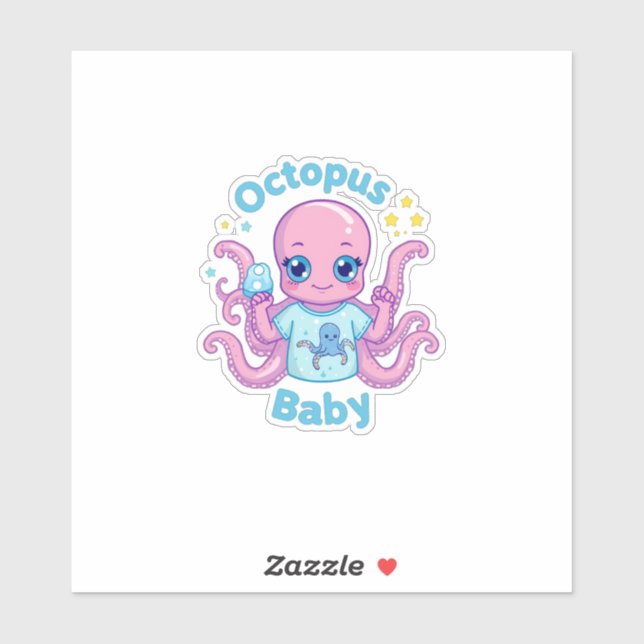 Sticker Octopus Baby  (Feuille)