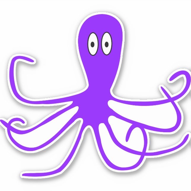 Sticker Octopus pourpre (Devant)