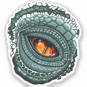 Sticker Œil de prédateur reptile primal