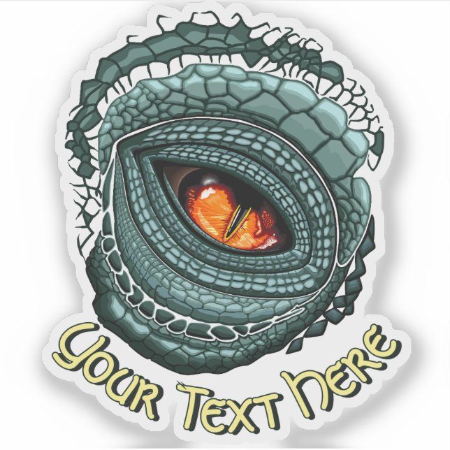 Sticker Œil de prédateur reptile primal (Devant)
