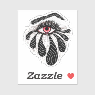 Sticker Oeil tatouage art gothique