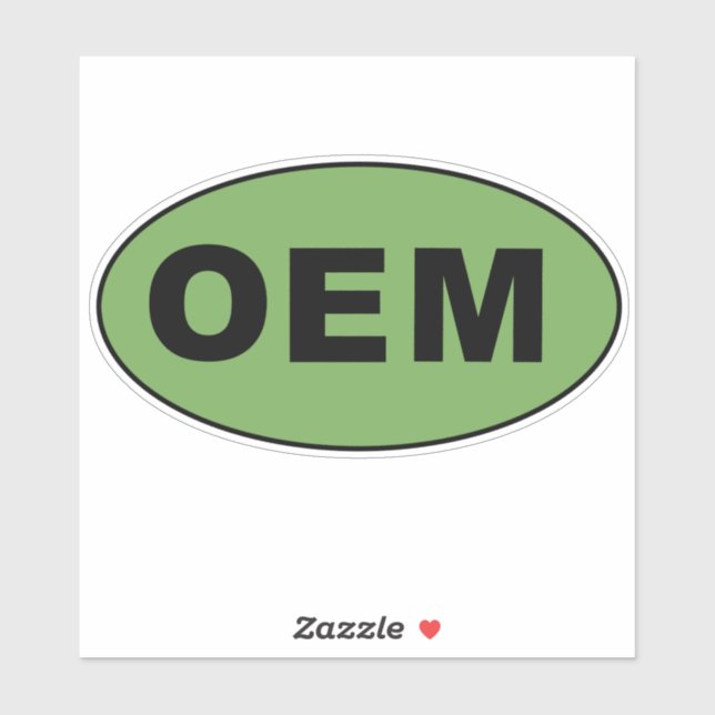 Sticker OEM, Original, Equipement, Fabrication (Feuille)