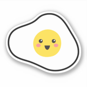 Sticker OEuf frit à la Cute kawaii