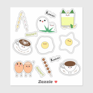 Sticker Œufs Kawaii & Café
