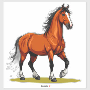 Sticker 🐎 Œuvre d'art de l'étalon rustique pour les amour