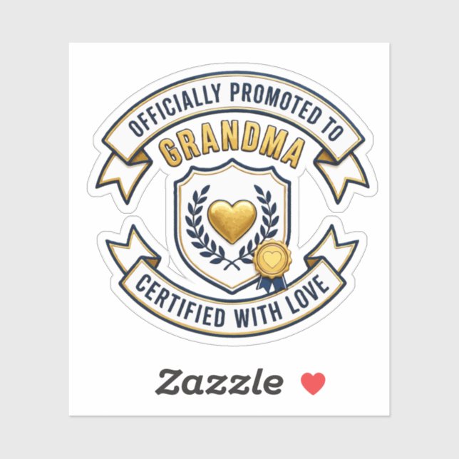 Sticker Officiellement promue grand-mère (Feuille)