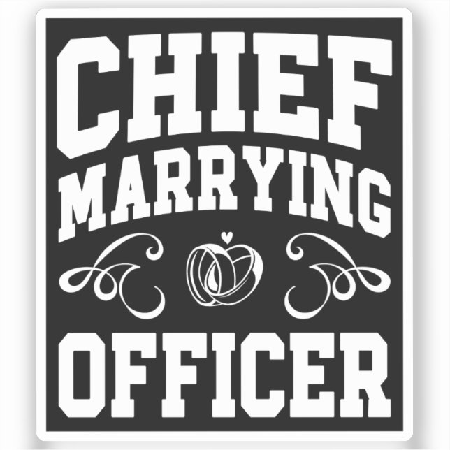 Sticker Officier Principal de Mariage - Créations de céléb (Recto)