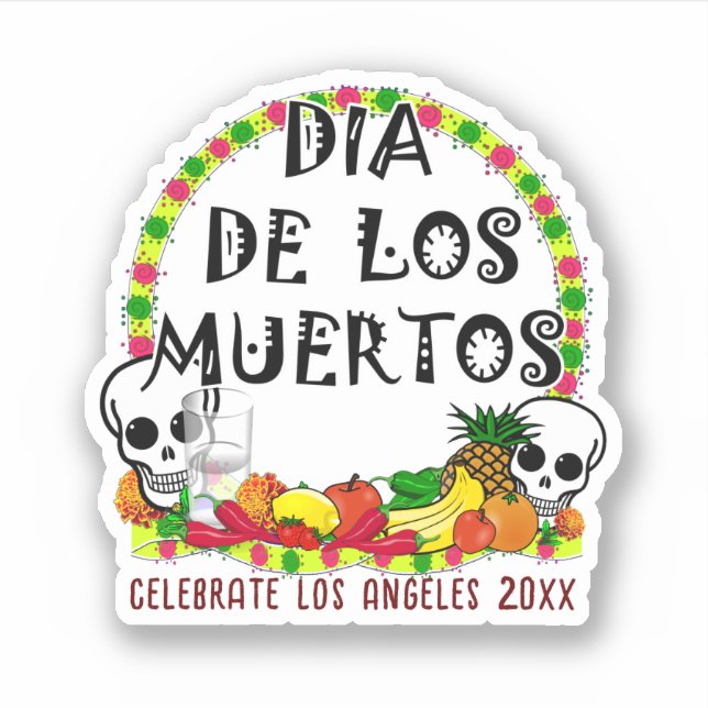 Sticker Offres Pour Dia De Los Muertos (Devant)