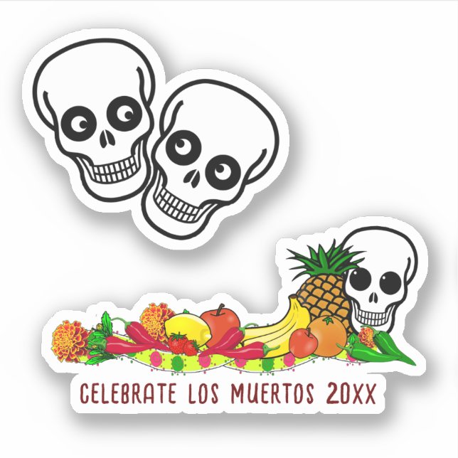 Sticker Offres Pour Dia De Los Muertos (Devant)