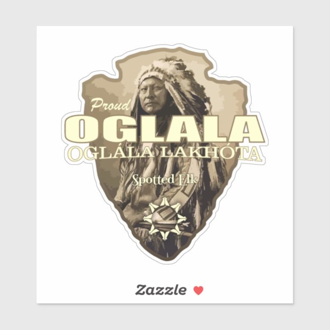 Sticker Oglala Lakota (flèche) (Feuille)