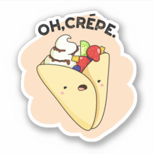 Sticker Oh Crepe amusant jeu de nourriture